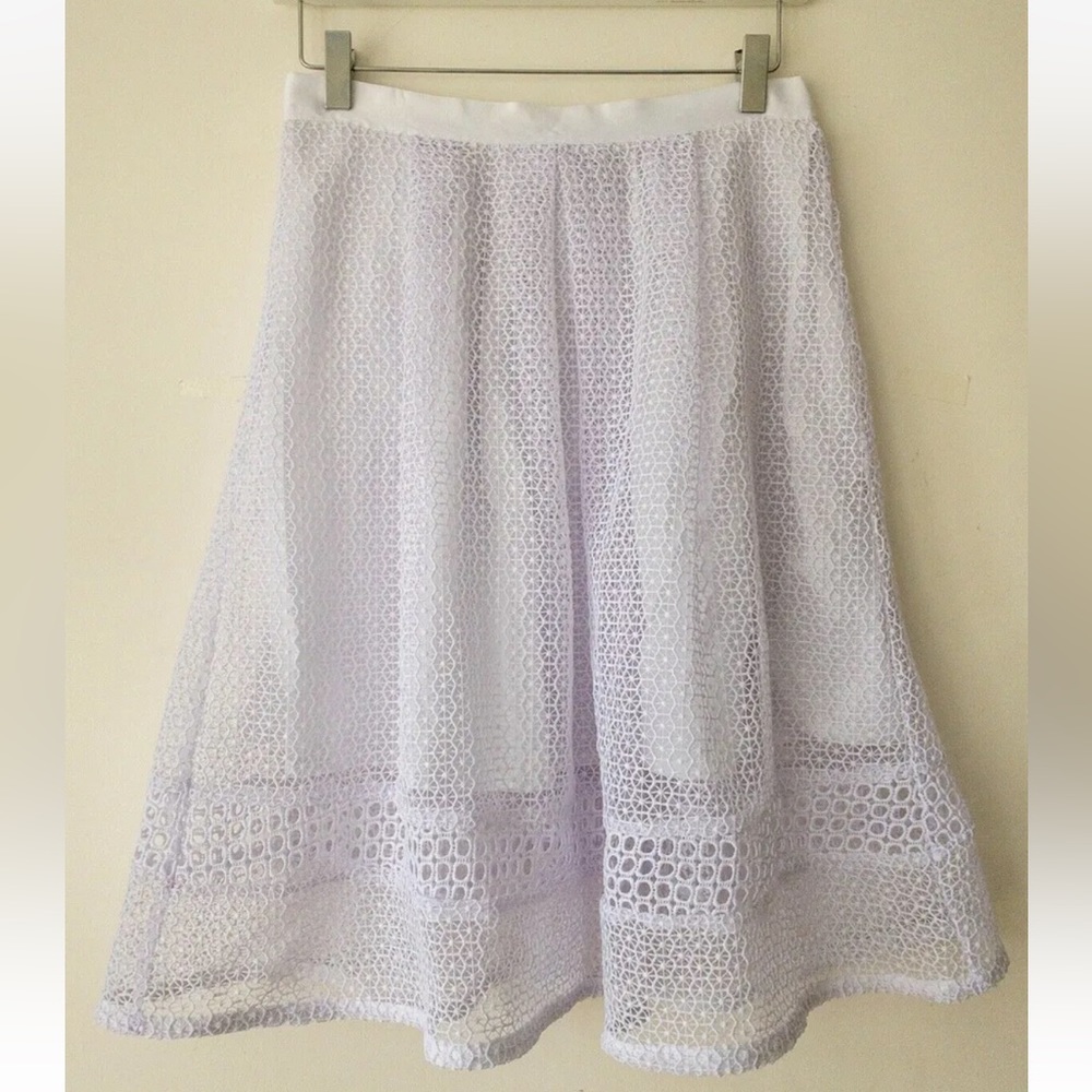 Mademoiselle R La Redoute White Layered Skirt Size 10 W28 - Picture 1 of 4